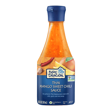 Blue Dragon Thai Mango Sweet Chili Dipping Sauce, Squeeze Bottle,10.5 Oz