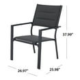 thumbnail image 4 of Mainstays Dashwood Steel Outdoor Dining Armchair - Set of 2, Black, 4 of 5