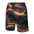 thumbnail image 4 of Pofeuu Abstract Glowing Wave Pattern Prin Men's Swim Trunks Quick Dry Bathing Suit Swimming Board Shorts Mesh Lining Beach Swimwear-X-Large, 4 of 6