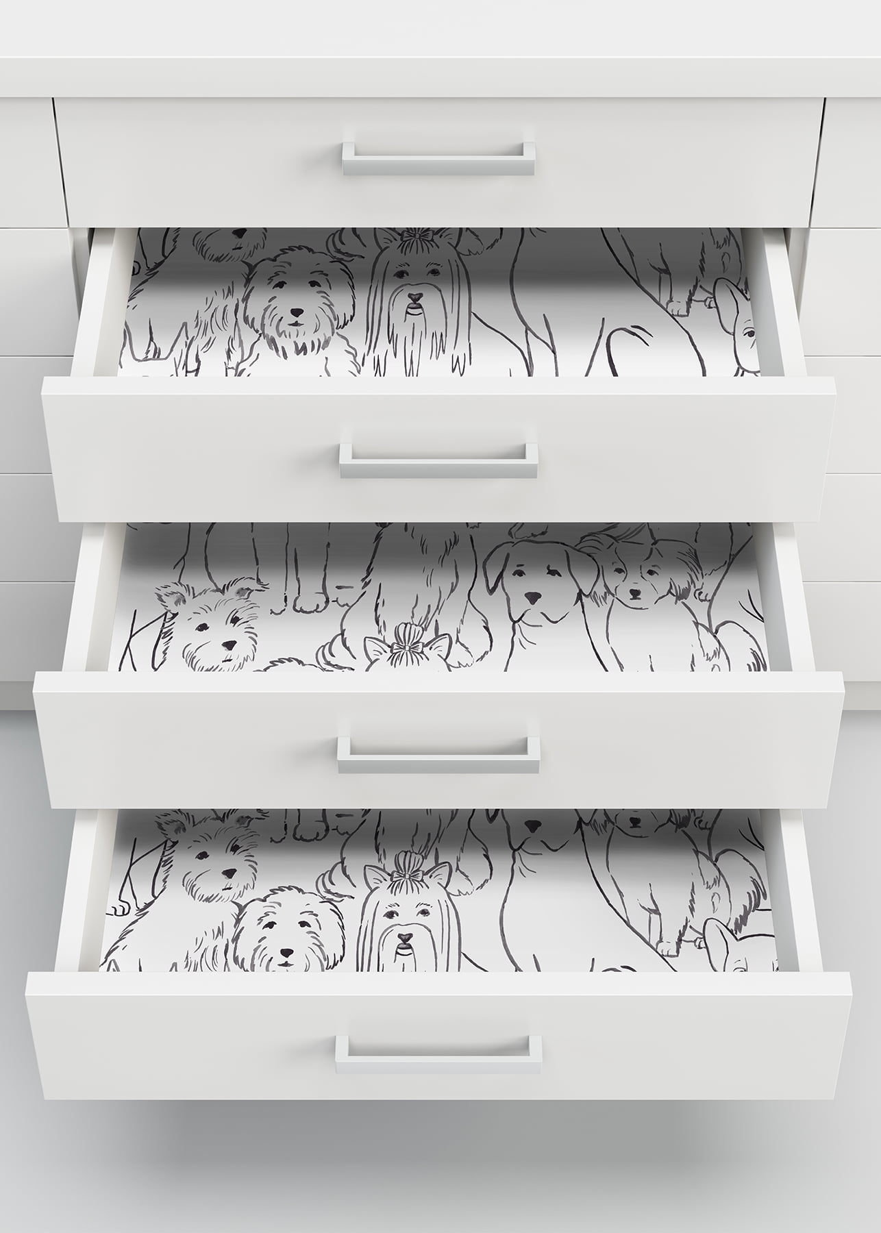 NuWallpaper Black And White Paws On Vinyl Peel And Stick Wallpaper, 216-in by 20.5-in, 30.75 sq. ft.