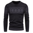 thumbnail image 2 of Chandail-over Tricoté pour Hommes Col Rond Confortable Élégant Chaud Hiver Décontracté, 2 of 7