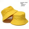 thumbnail image 2 of Sombrero de pescador de doble cara, estilo coreano, sencillo, informal, para hombre, para lavabo, para mujer, de color sólido, con tablero de luz, parasol, sombrero moderno para pareja, 2 of 4