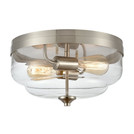 

Elk Home Calistoga 13 Wide 2-Light Flush Mount - Brushed Nickel