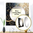 thumbnail image 3 of Designart "Luminous Tangle Golden Branch I" Tree Monochrome Square Mirror For Wall Decor - Large Gold Square Printed Wall Mirror Art - Square Traditional Mirror - Wall Mounted Square Large Mirror, 3 of 5
