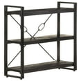 thumbnail image 5 of vidaXL 3-Tier Bookcase Black 90x30x80 cm Solid Mango Wood, 5 of 5