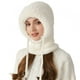 thumbnail image 5 of Gorro de Punto 3 En 1 para Mujer con Bufanda Forrada de Polar y Mascarilla | Pasamontañas de Invierno Cálido y Resistente Al Viento | Tejido Suave y Acogedor para Actividades Al Aire Libre En Climas, 5 of 6