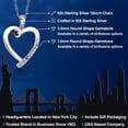 thumbnail image 2 of Gem Stone King 925 Sterling Silver Red Rhodolite Garnet and Blue Diamond Heart Pendant Necklace for Women | 0.24 Cttw | Gemstone January Birthstone | Round 3.5MM | With 18 inch Chain, 2 of 6