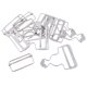 thumbnail image 2 of Hebillas De Correa De Plata / Bronce De Metal, Clip De Sujetadores Dungaree, Hebilla De Refuerzo en apariencia De Calabaza - El Paquete Incluye 12 Juegos, perfecl Dungaree Clips, 2 of 8