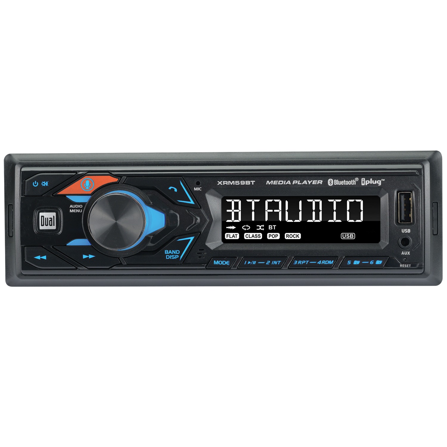 Dual XRM59BT Single-DIN In-Dash All-Digital Media Receiver With