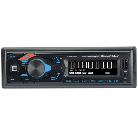Dual XRM59BT Single-DIN In-Dash All-Digital Media Receiver With Bluetooth