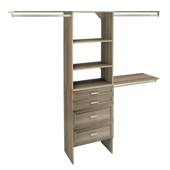 Closetmaid Ss25-Cos4dr Suitesymphony 7 To 10 Ft Wide Closet Organization System - Grey