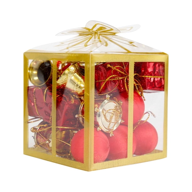 24PCS Christmas Ceiling Decorations Ball Plastic Electroplating Ball, Christmas tree decorations, home decor, party supplies, festival decorations, foldable design, lightweight, durable
