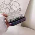 thumbnail image 6 of Compatible with iPhone 13 Pro Case,Cute 6D Water Ripple Pattern Curly Wave Frame Soft TPU Back Full Body Screen Camera Protective Cover Bumper Shockproof case for Women and Girls-Silver, 6 of 6