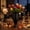 Black, variant on Rippled Glass Vase for Flower Arrangement, Decorative Home Tabletop Floral Centerpiece
