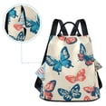 thumbnail image 5 of FORMRS Women's Travel Backpack Purse Anti-Theft Hidden Pockets Casual Shoulder Bag, Green Butterflies, 5 of 7
