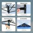 thumbnail image 4 of Alpha Joy 8x8ft Easy Set Up Pop Up UV Protection Canopy Tent with 1 Side Wall, Blue, 4 of 8