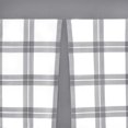thumbnail image 3 of PowerSellerUSA Semi-Sheer Two-Tone Modern Kitchen Curtain with Classic Plaid Gingham Pattern with Solid Rod Pocket Top, 24" Tier Valance Set, 3 of 6