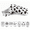 Black and White, variant on 200pcs 6.8oz Mini Aluminum Foil Loaf Pans With Lids,Christmas Disposable Ramekins,Rectangular Baking Containers Kitchen Stuff Muffin Liners,Desserts Flans