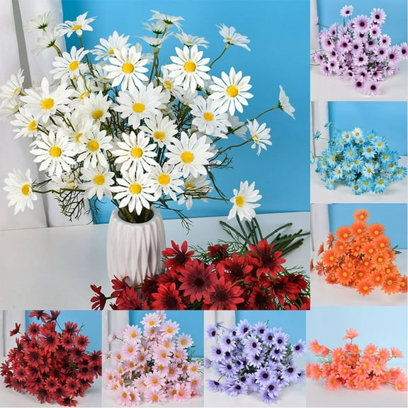 Shenmeida Artificial Flowers 6 pcs Silk Artificial Fadeless for Home Decoration Artificial for Wedding Decoration