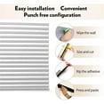 thumbnail image 5 of 60*150cm White Blinds for Windows, Easy To Cut and Install, Indoor, Living Room, Bathroom, Kitchen, Light Filtering, Adhesive Privacy Blinds, 5 of 8