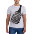 thumbnail image 4 of Rocae Bohemian Chicken for Lightweight Chest Bag Dual Pocket, Waterproof Crossbody Sling Bag for Men and Women, 4 of 8
