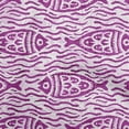 thumbnail image 1 of oneOone Polyester Spandex Purple Fabric Asian Block Fish Sewing Craft Projects Fabric Prints By Yard 56 Inch Wide, 1 of 4