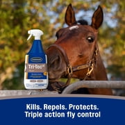 Farnam Tri-Tec 14 Fly Repellent for Horses, Kills, Repels, Protects, 32 Ounces