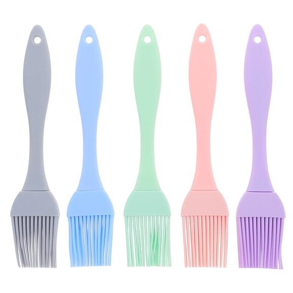 OUNONA  5 Pcs Silicon Brush Grill Barbeque Kitchen Baking BBQ Silicone Dad