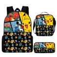 Pokemon Anime Backpacks Sets, Cartoon Animal Laptop Backpack Daypack 3D