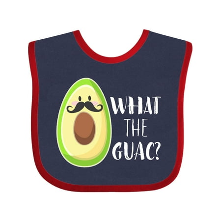 

Inktastic What the Guac Avocado with Mustache Gift Baby Boy or Baby Girl Bib