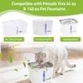thumbnail image 4 of TSV 20pcs Foam Filters Replacement Compatible with PetSafe Viva Cat Water Fountain 64oz & 140oz, Pet Drinking Fountain Filter Replacement, Sponge Filter for Cat & Dog, 4 of 7