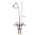 thumbnail image 2 of Water Filter 1/4'' Zinc Alloy Kitchen Double Head Faucet Tap  Reverse Osmosis RO Drinking Water Filter, 2 of 8