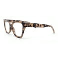 thumbnail image 4 of Womens Classy Oversized Thick Plastic Cat Eye Reading Glasses Tortoise +1.00, 4 of 4