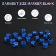 thumbnail image 2 of Uxcell 300-Pack Marcadores de Perchas para Ropa, Clips de Tamaño Codificados por Color de Plástico 2XL que se Ajustan a Varillas de 3mm-5mm [Azul], 2 of 6