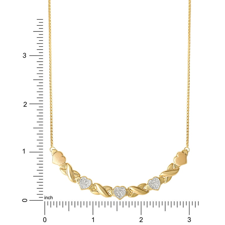 Brilliance Women's Gold-Plated Sterling Silver Crystal XO