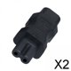thumbnail image 1 of Paquete de 2 Conectores Adaptador de Corriente IEC320 Macho C8 a C7 Hembra Perfke, 1 of 9