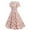 Pink, variant on Vintage Floral Midi Dress for Women 1950s Style Short Sleeve A-Line Swing Dress Summer Elegant Fit and Flare Dress