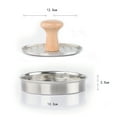 thumbnail image 2 of OUNONA Moule à Burger en Acier Inoxydable pour Barbecue Extérieur 1Ensemble, 2 of 6