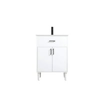 Elegant Kitchen and Bath Chandler 24 Inch Single Bathroom Vanity In White
