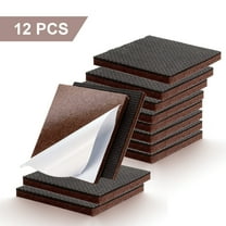 Square Non Slip Furniture Pads, Felt Pads Furniture Feet, Self-Adhesive Rubber Furniture Pads, Wood Floor Protectors, Brown