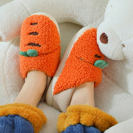 

Cute Animal Slipper for Women Fashion Kawaii Fluffy Winter Warm Slipper Couples Cartoon Milk Cow House Slides Furry Funny Shoes