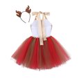 thumbnail image 4 of Aislor Kids Toddler Girls Sequins Christmas Santa Reindeer Tutu Dress with Hair Hoop Cosplay, 4 of 7