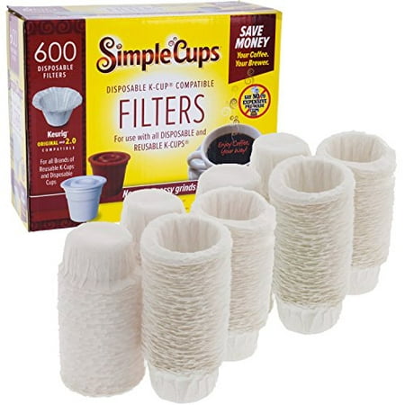 Disposable Filters for Use in Keurig Brewers - Simple Cups - 600 Replacement Filters - Use Your Own Coffee in
