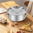 thumbnail image 3 of Molde para Flan de Acero Inoxidable para Hornear, 1,5 Qt, Molde para Flan con Tapa, Molde Portátil para Hornear Pasteles Redondos con Rejilla para Vapor, 3 of 5