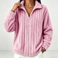 thumbnail image 2 of Fewfanhot Women Clothing Fleece Full Zip Soft Warm Fall Winter Teddy Outdoor Long Sleeve Jacket, 2 of 7