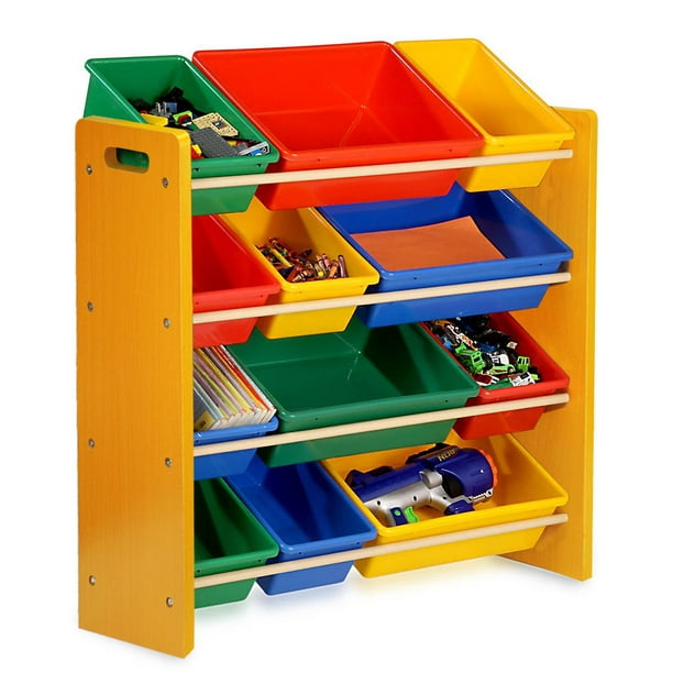 Organisateur de rangement pour jouets pour enfants, boîtes à jouets 12 bacs  en plastique pour salle de jeux pour chambre d'enfant - SortWise 