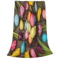 thumbnail image 2 of Salouo Easter eggs Print Bed Blankets, Flannel Blanket Comfortable Air Conditioning Blanket Lightweight Blanket for Sofa Bed Travel & Couch-80"x60", 2 of 7