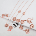 thumbnail image 2 of Y2K Shiny Metal Laser Plum Blossom Jewelry Set Accessories New Design 3-Color Five Leaf Flower Women's Gift High Quality Clover, 2 of 6