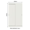 thumbnail image 3 of Ropero Closet Madesa Tokio 2 Puertas Corredizas Blanco 1, 3 of 10