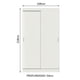 thumbnail image 3 of Ropero Closet Madesa Tokio 2 Puertas Corredizas Blanco, 3 of 10